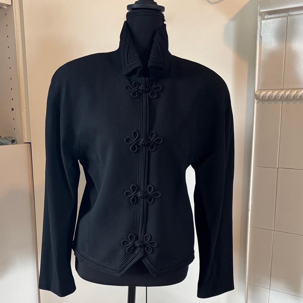 Lord & Taylor Black Women's Blazer with Knot Details